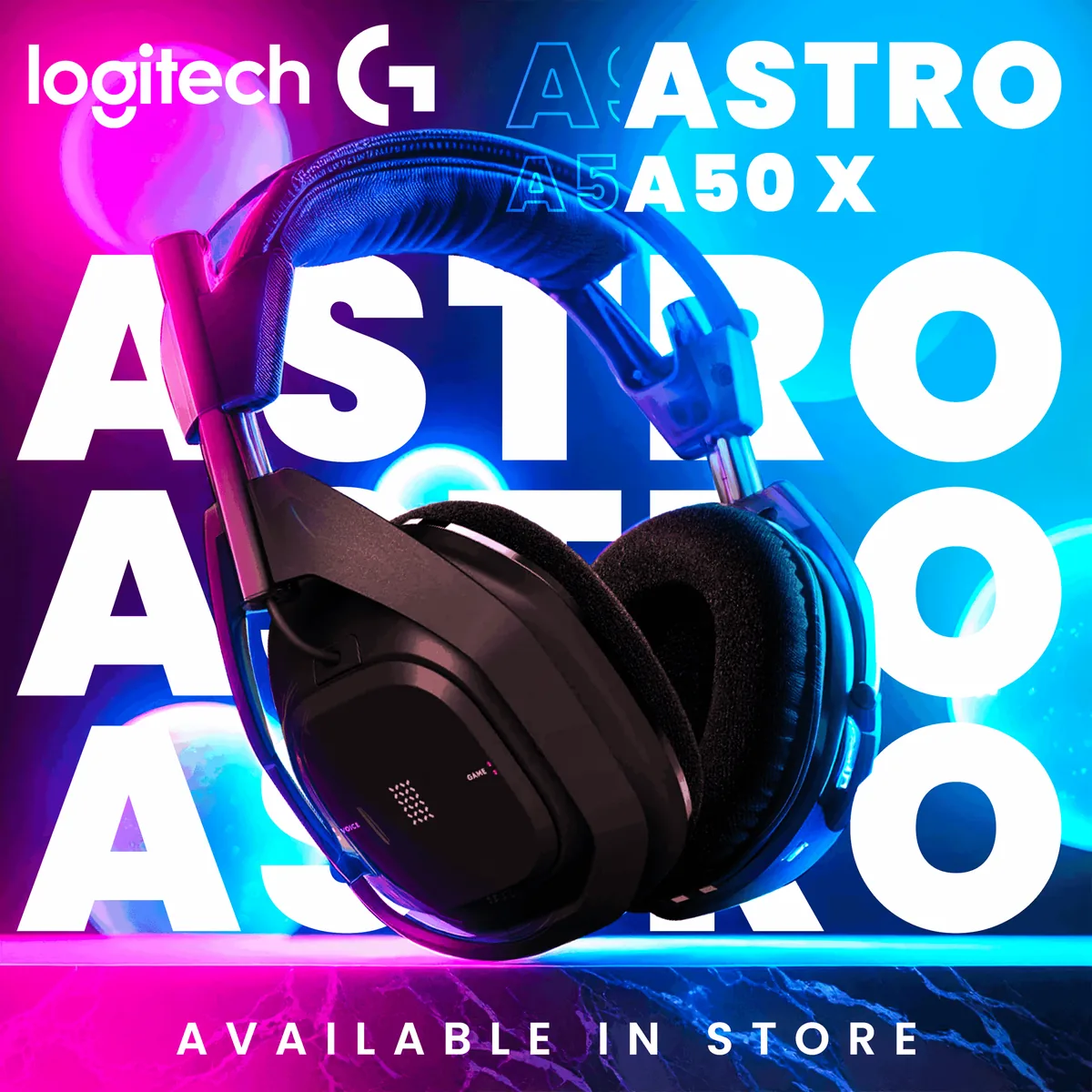 Finished Logitech G Astro A50 X campaign artwork