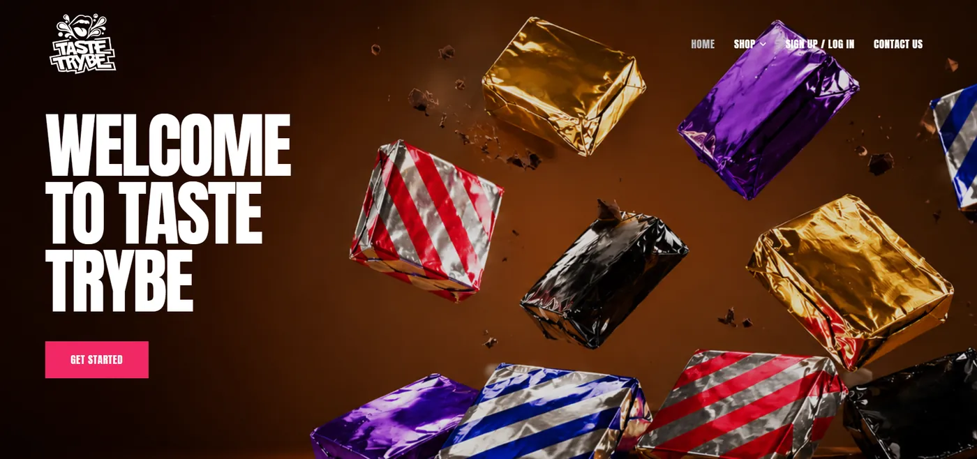 Taste Trybe website home page